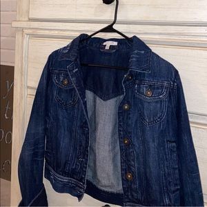 dELiA*s Cropped Mid Wash Blue Denim Jacket